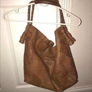 Isabella Fiore brown leather hobo bag
